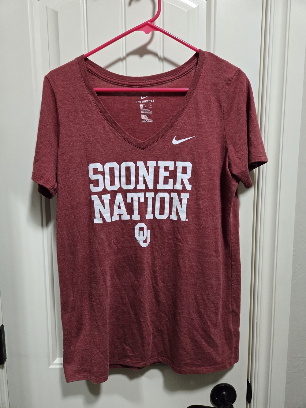 Nike Oklahoma Sooners Sooner Nation V-Neck T-Shirt Women's M